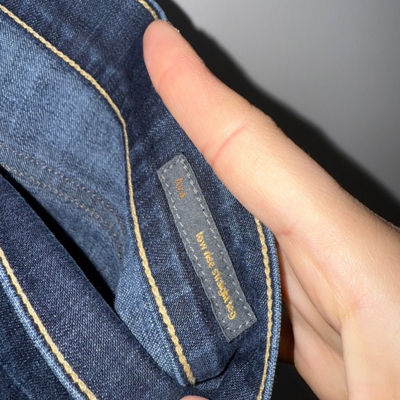 COH Womens 28 Dark Wash Ava Low Rise Straight Leg Stretch Full Length Jeans G2 - Picture 5 of 6